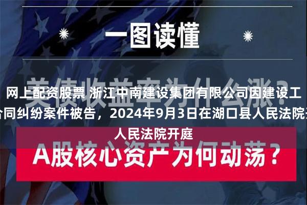 网上配资股票 浙江中南建设集团有限公司因建设工程合同纠纷案件被告，2024年9月3日在湖口县人民法院开庭