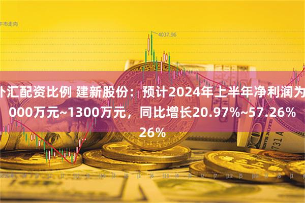 外汇配资比例 建新股份：预计2024年上半年净利润为1000万元~1300万元，同比增长20.97%~57.26%