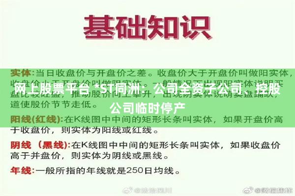 网上股票平台 *ST同洲：公司全资子公司、控股公司临时停产