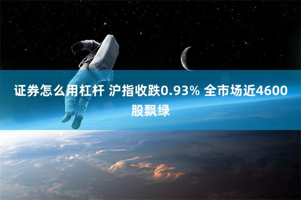 证券怎么用杠杆 沪指收跌0.93% 全市场近4600股飘绿