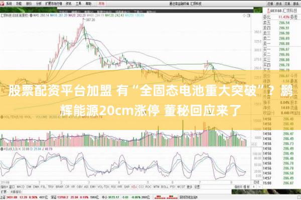 股票配资平台加盟 有“全固态电池重大突破”？鹏辉能源20cm涨停 董秘回应来了