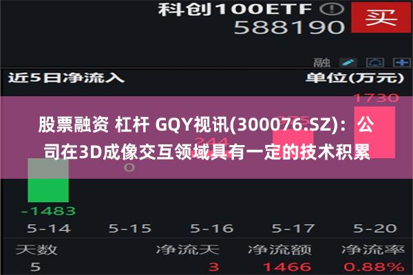 股票融资 杠杆 GQY视讯(300076.SZ)：公司在3D成像交互领域具有一定的技术积累