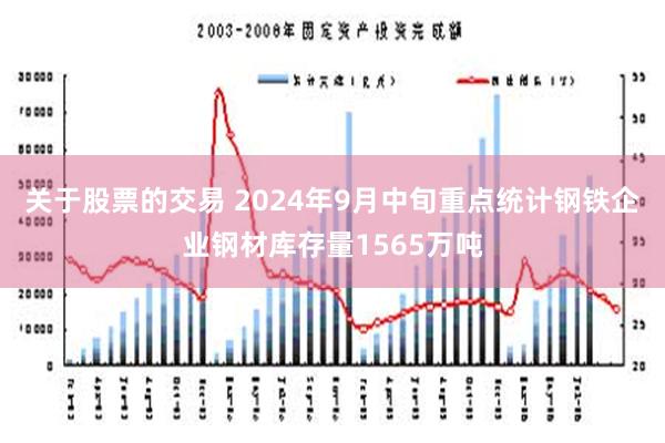 关于股票的交易 2024年9月中旬重点统计钢铁企业钢材库存量1565万吨