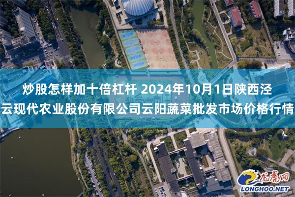 炒股怎样加十倍杠杆 2024年10月1日陕西泾云现代农业股份有限公司云阳蔬菜批发市场价格行情